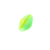 18MM Green Glass 3-Sided Bead (12 pieces)