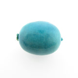 24X20MM Turquoise Paper Mache Oval Bead (9 pieces)