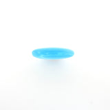 14MM Aqua Opal Glass Flat Round Bead. (36 pieces)