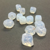 12X10 White Glass Nugget (36 pieces)