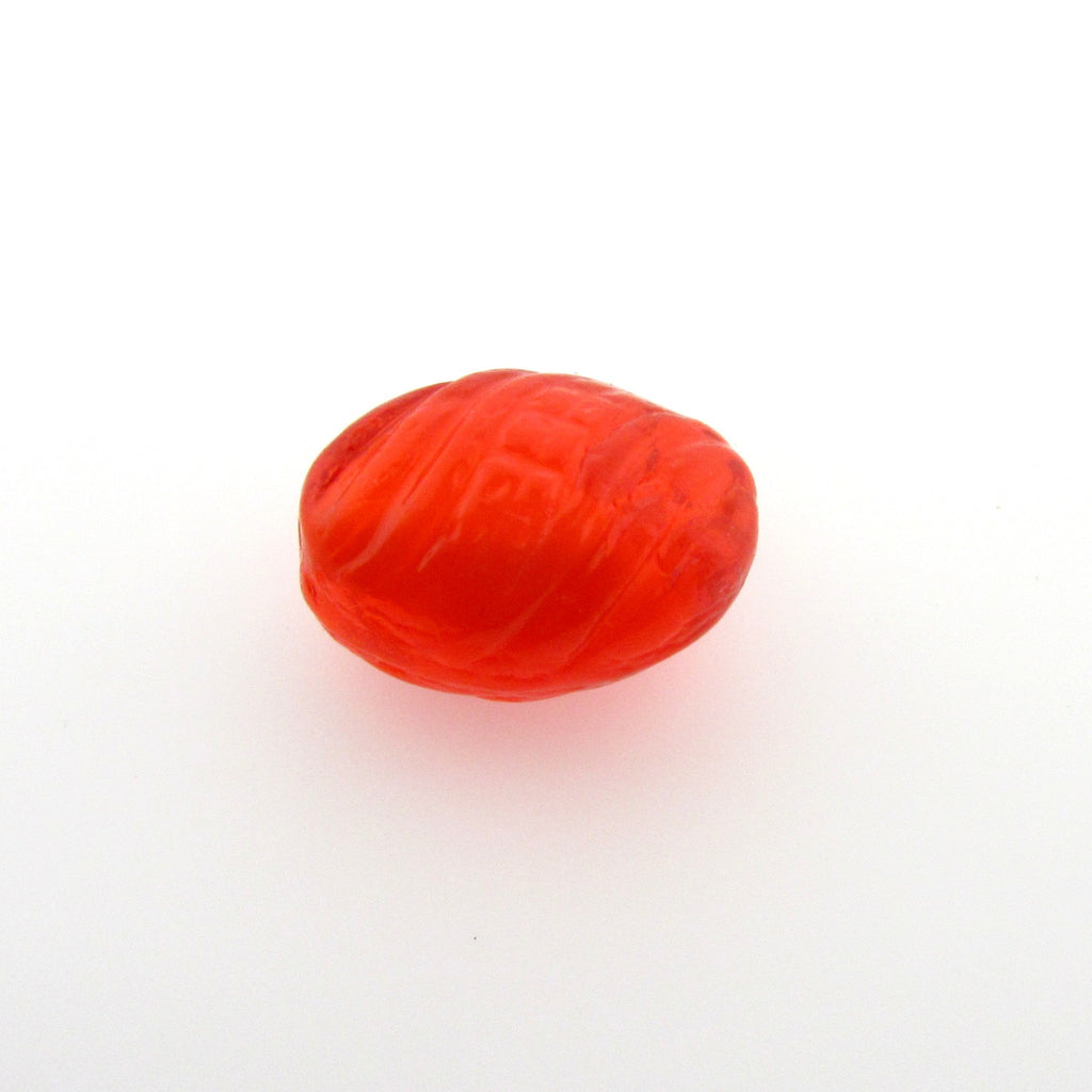 Fancy Ruby Oval Glass Bead (36 pieces)