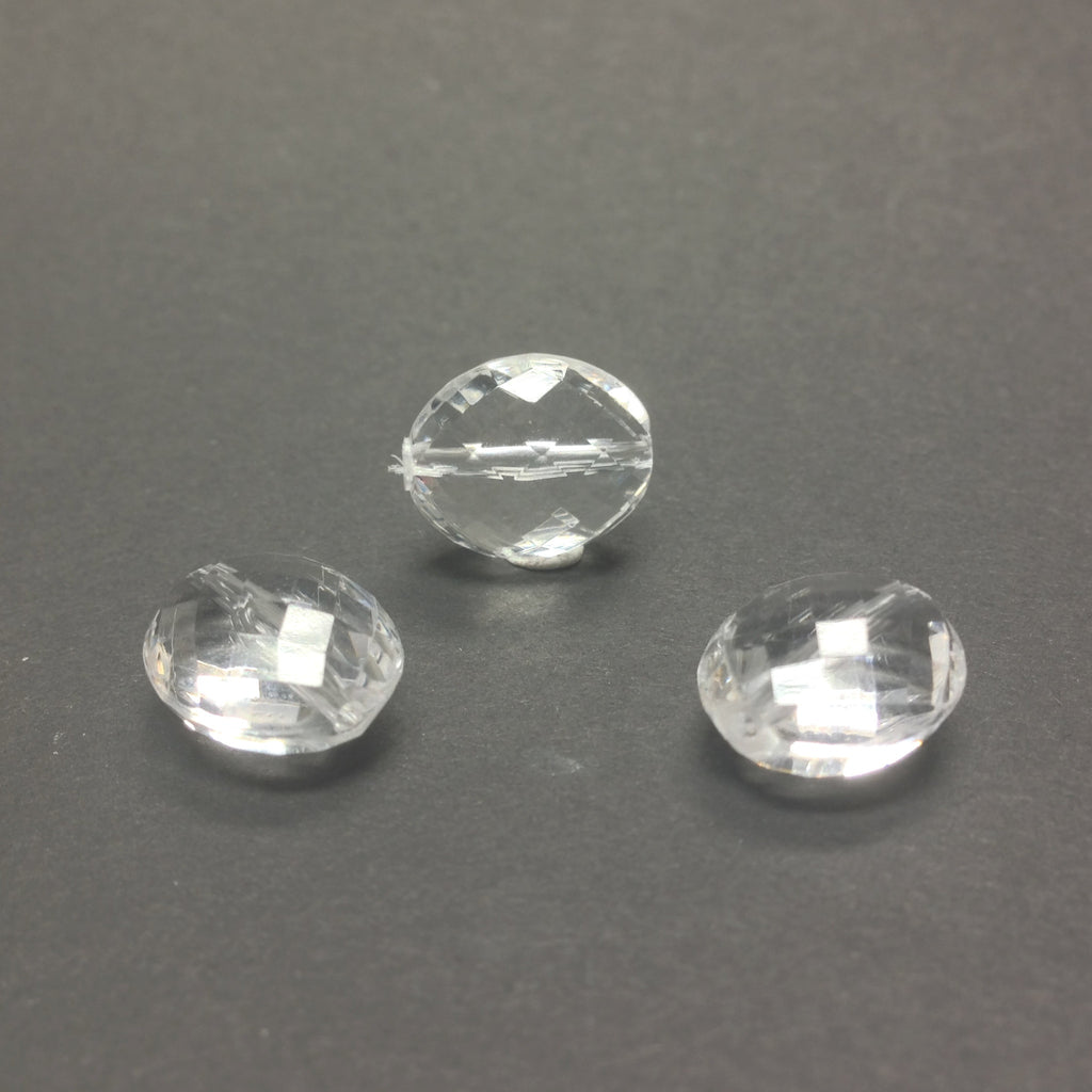 16X14MM Crystal Faceted Oval Bead (72 pieces)