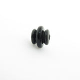 10X8MM Black Triple Rondel Bead (144 pieces)