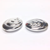 24X20MM Silver Flat Oval Lentil Bead (24 pieces)