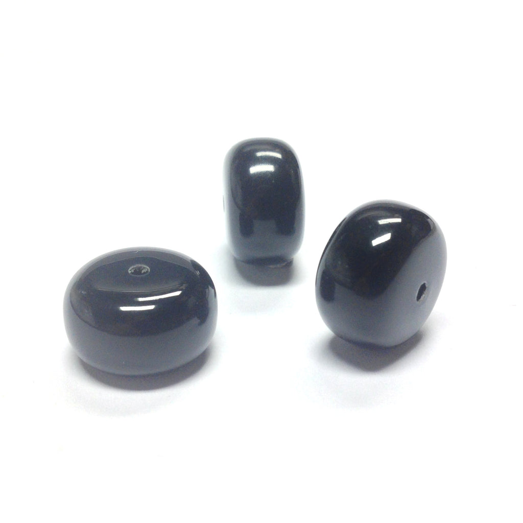 15MM Black Rondel Bead (72 pieces)