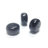 25MM Black Rondel Bead (12 pieces)