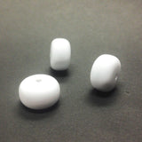 25MM White Rondel Bead (12 pieces)