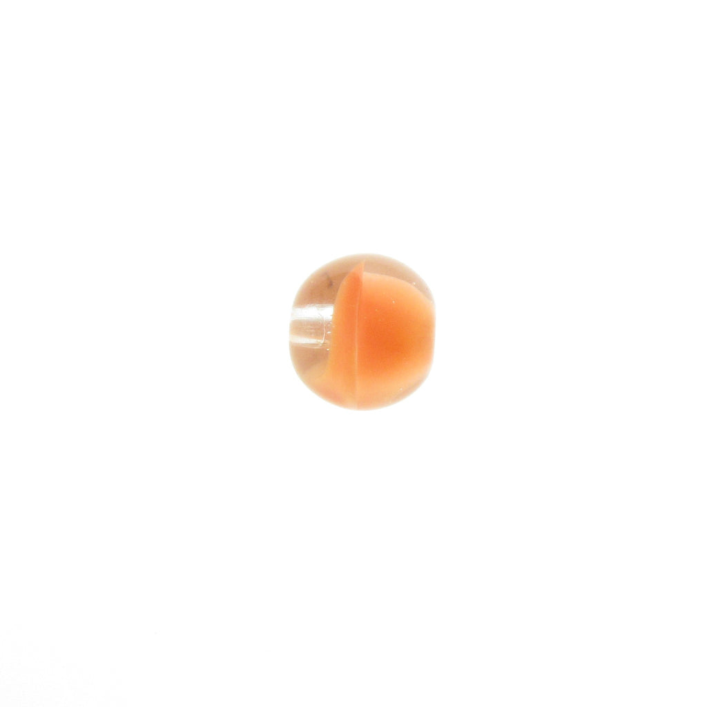8MM Orange Glass Round Bead (72 pieces)