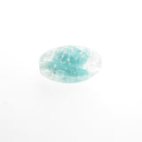 16MM Aqua Crackle Glass Oval Bead (24 pieces)