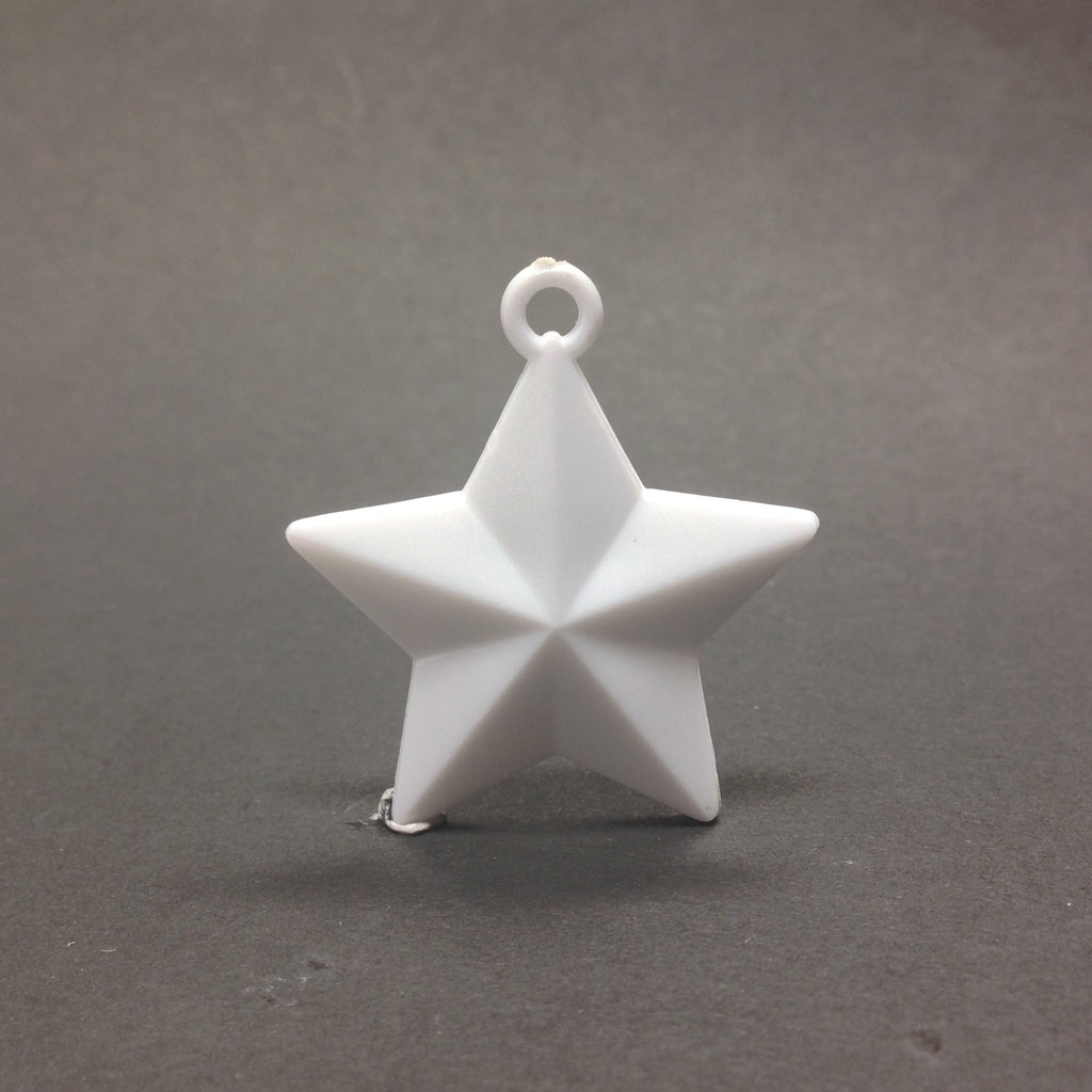 30MM White Faceted Star Drop (36 pieces)