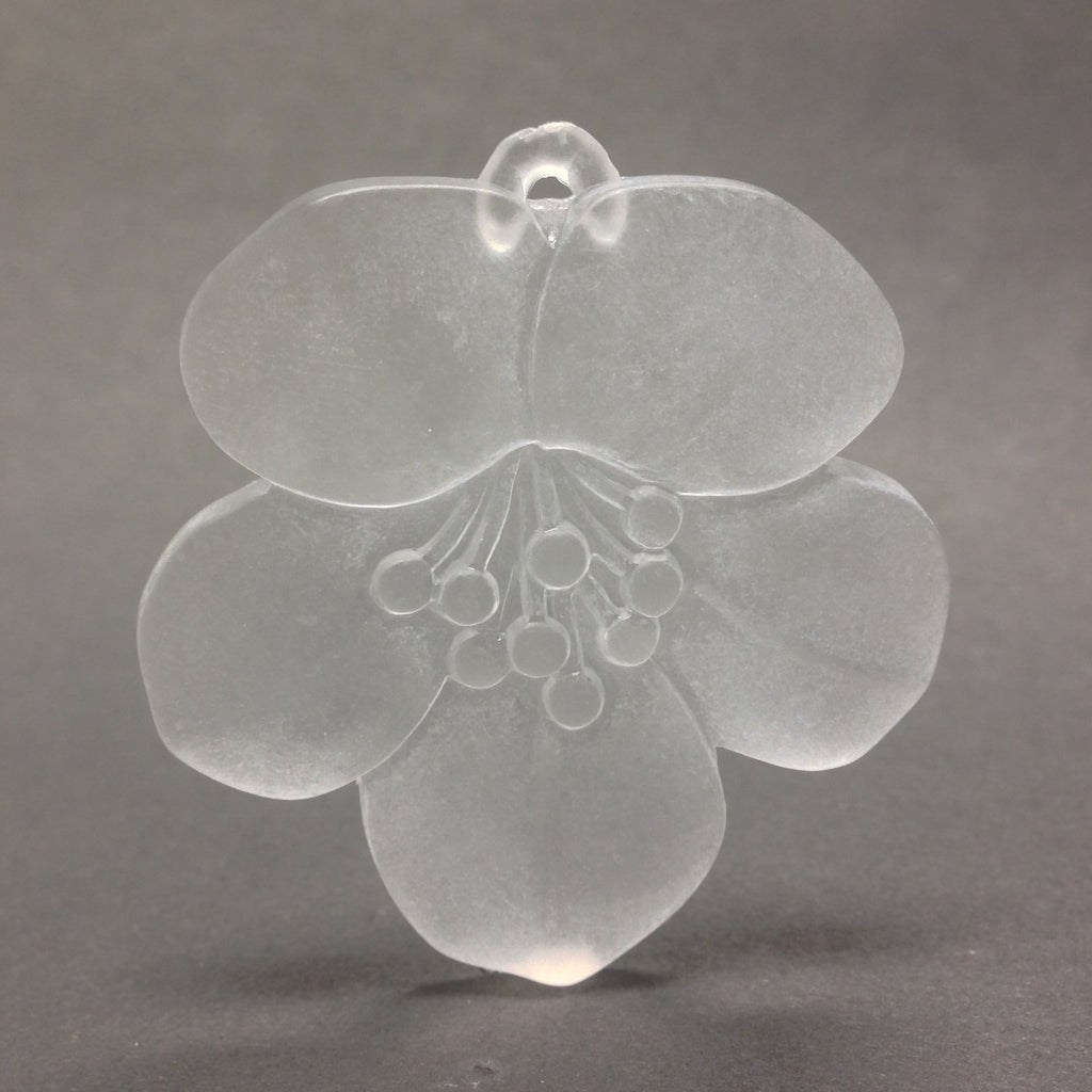 44X43MM Crystal Mat Flower Drop (12 pieces)