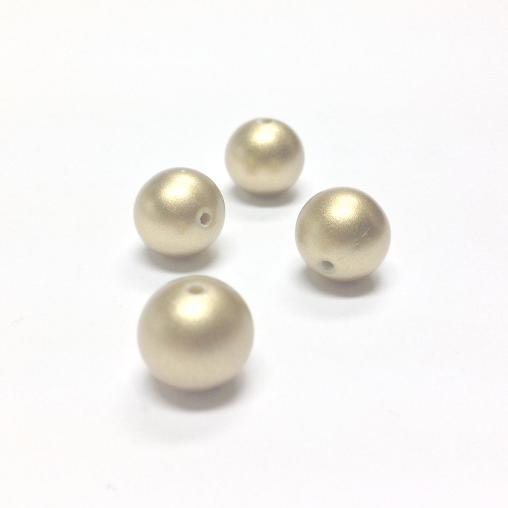 14MM Mat Gold Bead (24 pieces)