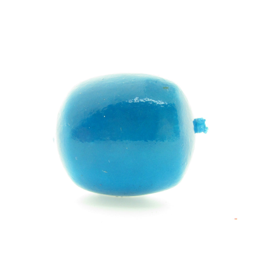 Blue Oval Paper Mache Bead (12 pieces)