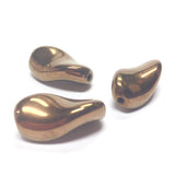 22X12MM Bronze Glass Long Twist Bead (12 pieces)