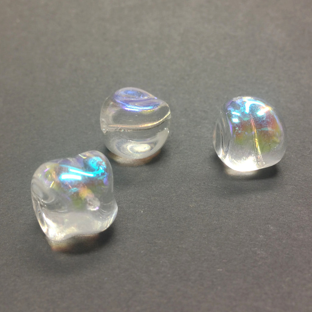 14MM Crystal Ab Glass Nugget Bead (12 pieces)