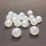 14MM White Opal Silk Beads (72 pieces)