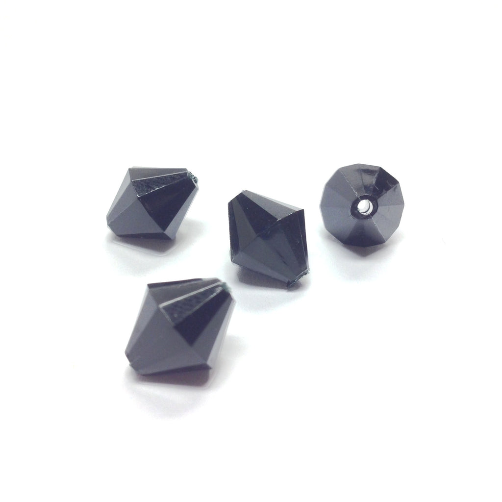 6MM Black Faceted Pyramid Bead (300 pieces)