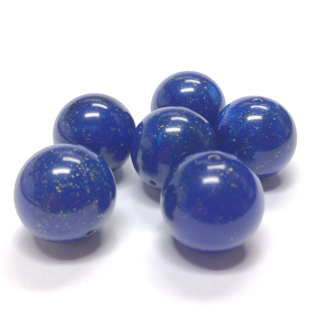 6MM Lapis Beads w/Gold Fleck (300 pieces)