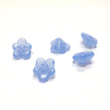 10MM Sapphire Opal Glass Flower Bead (72 pieces)