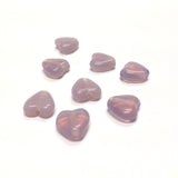 8MM Amethyst Opal Glass Heart Bead (144 pieces)