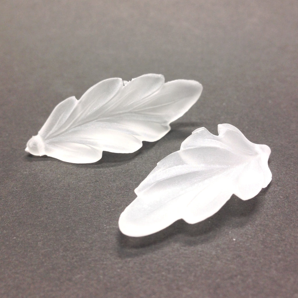 40X15MM Crystal Mat Leaf Drop (36 pieces)