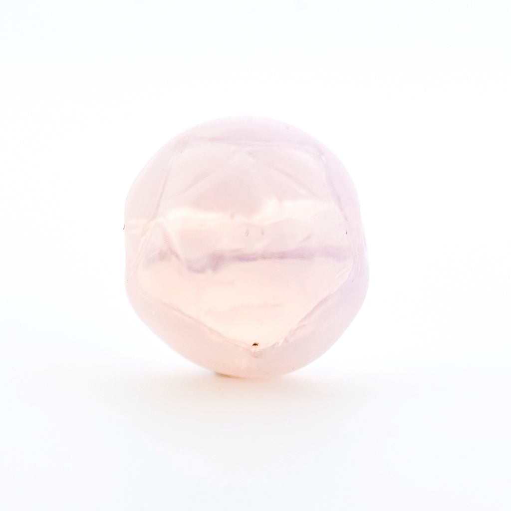 8MM Pink Opal Glass Rosebud Bead (100 pieces)