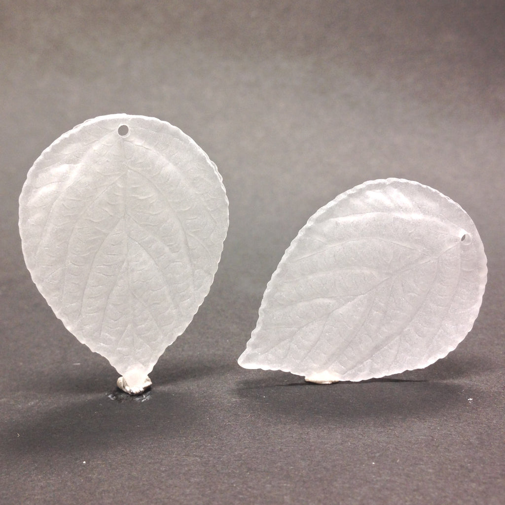 37X26MM Crystal Mat Leaf Drop (36 pieces)