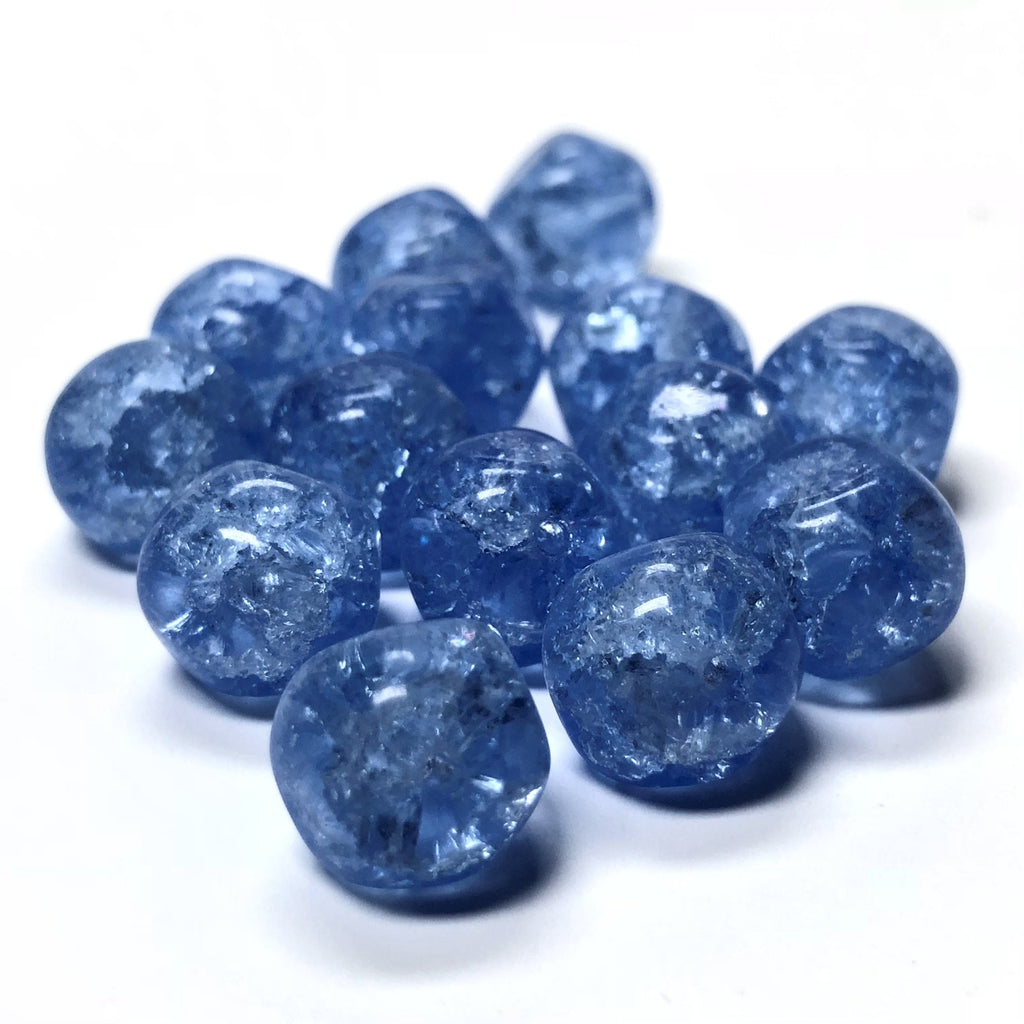 10MM Blue Glass Nugget Bead (36 pieces)