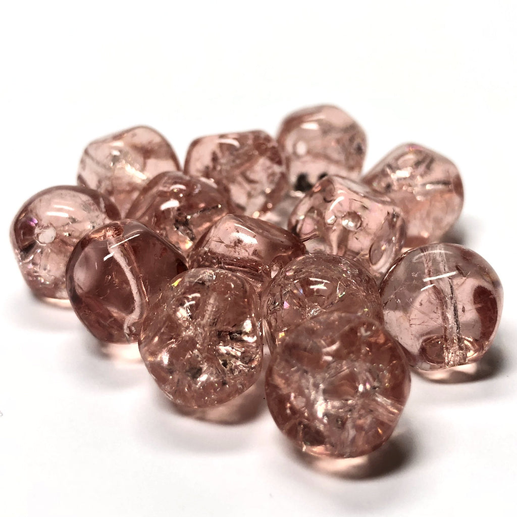10MM Pink Glass Nugget Bead (36 pieces)