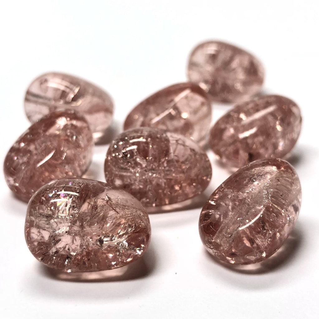16MM Pink Baroque Glass Bead (12 pieces)