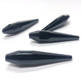 40X9MM Black Faceted Pear Acrylic Bead (24 pieces)
