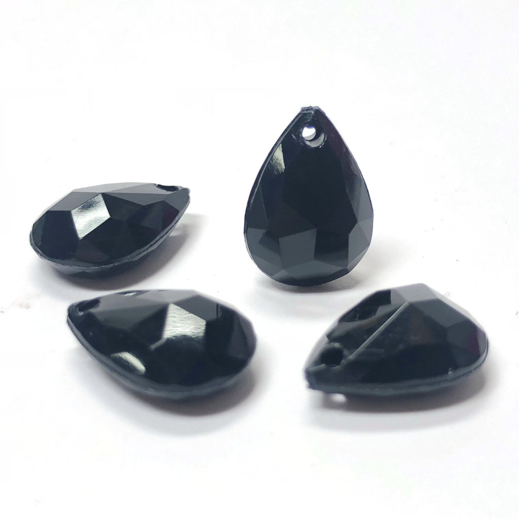 14X10MM Black Pearshape Drop (72 pieces)