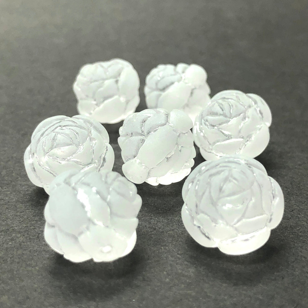 14MM Crystal Mat Flower Acrylic Bead (36 pieces)
