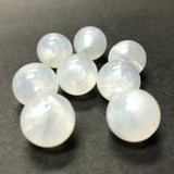 12MM White "Frost" Acrylic Beads (72 pieces)