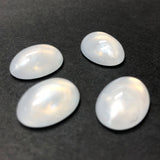 14X10MM White "Frost" Oval Acrylic Cab (12 pieces)
