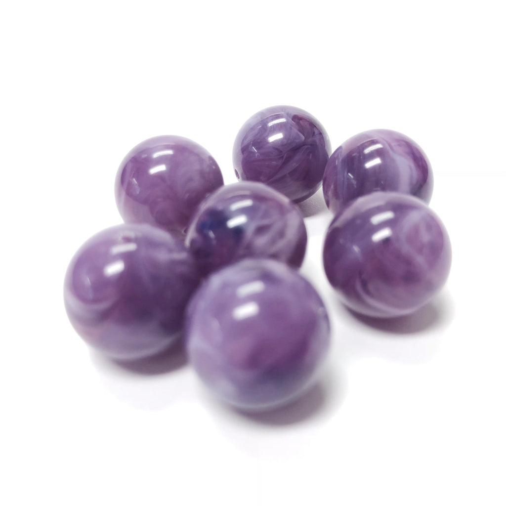 6MM Lilac "Agate" Acrylic Beads (300 pieces)