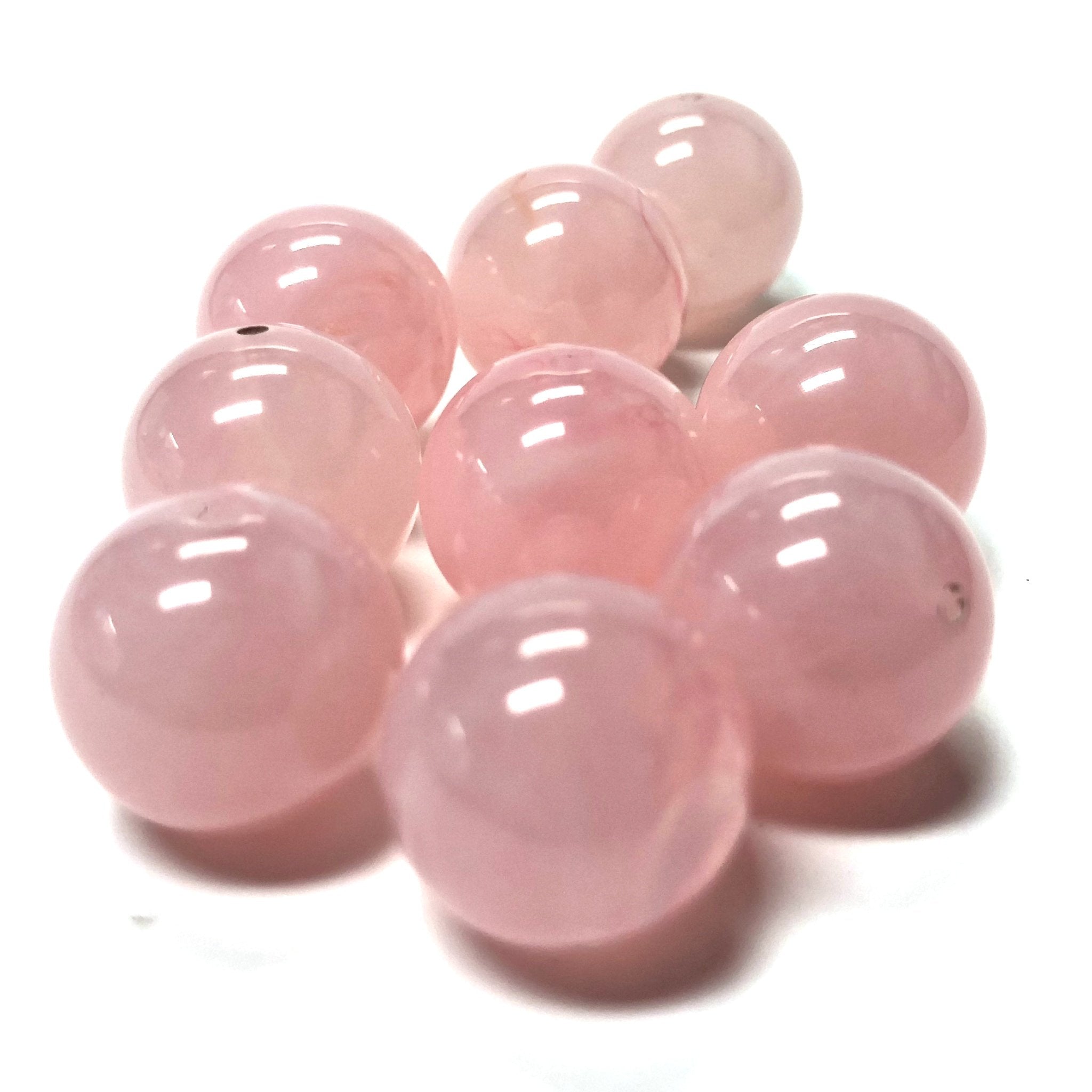 10MM Pink Agate Acrylic Beads (144 pieces)