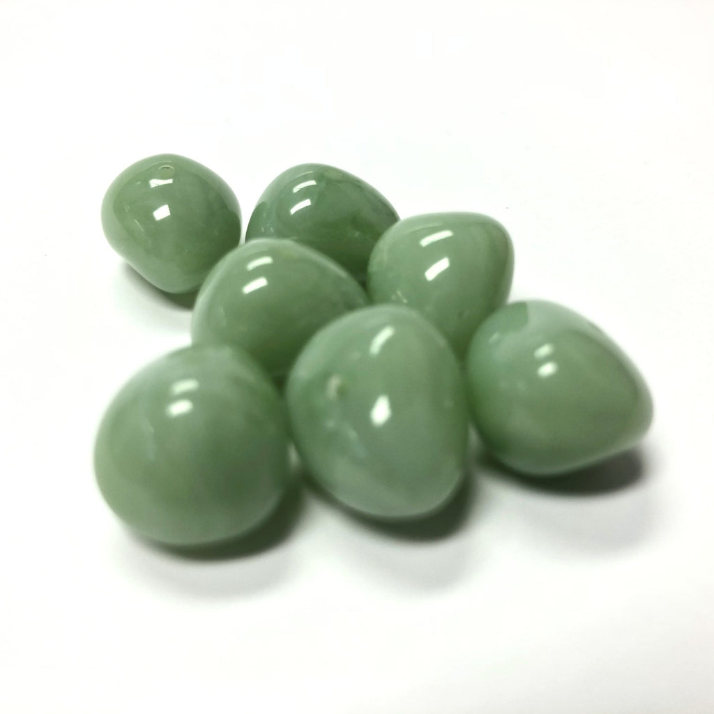 10X12MM Green "Agate" Nugget Acrylic Bead (72 pieces)
