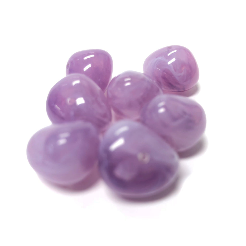 12X16MM Lilac "Agate" Nugget Acrylic Bead (36 pieces)