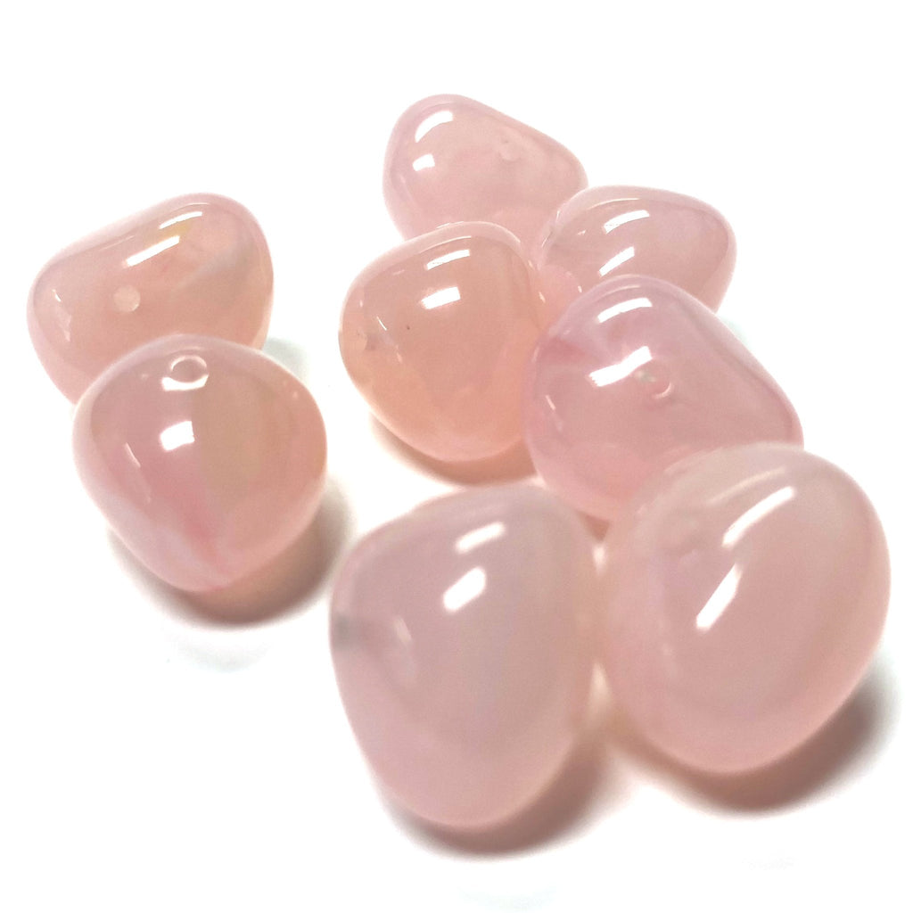 6X7MM Pink "Agate" Nugget Acrylic Bead (144 pieces)