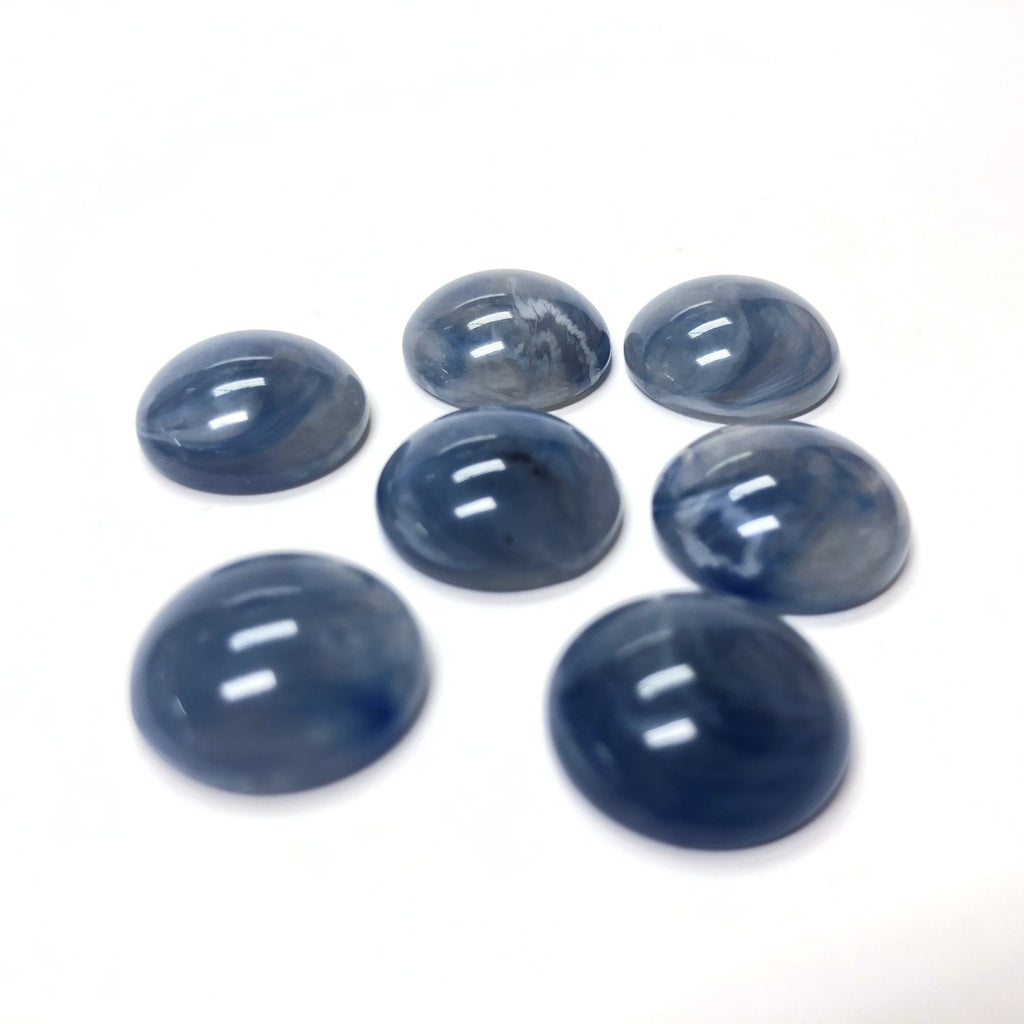 3MM Blue "Agate" Round Acrylic Cab (300 pieces)