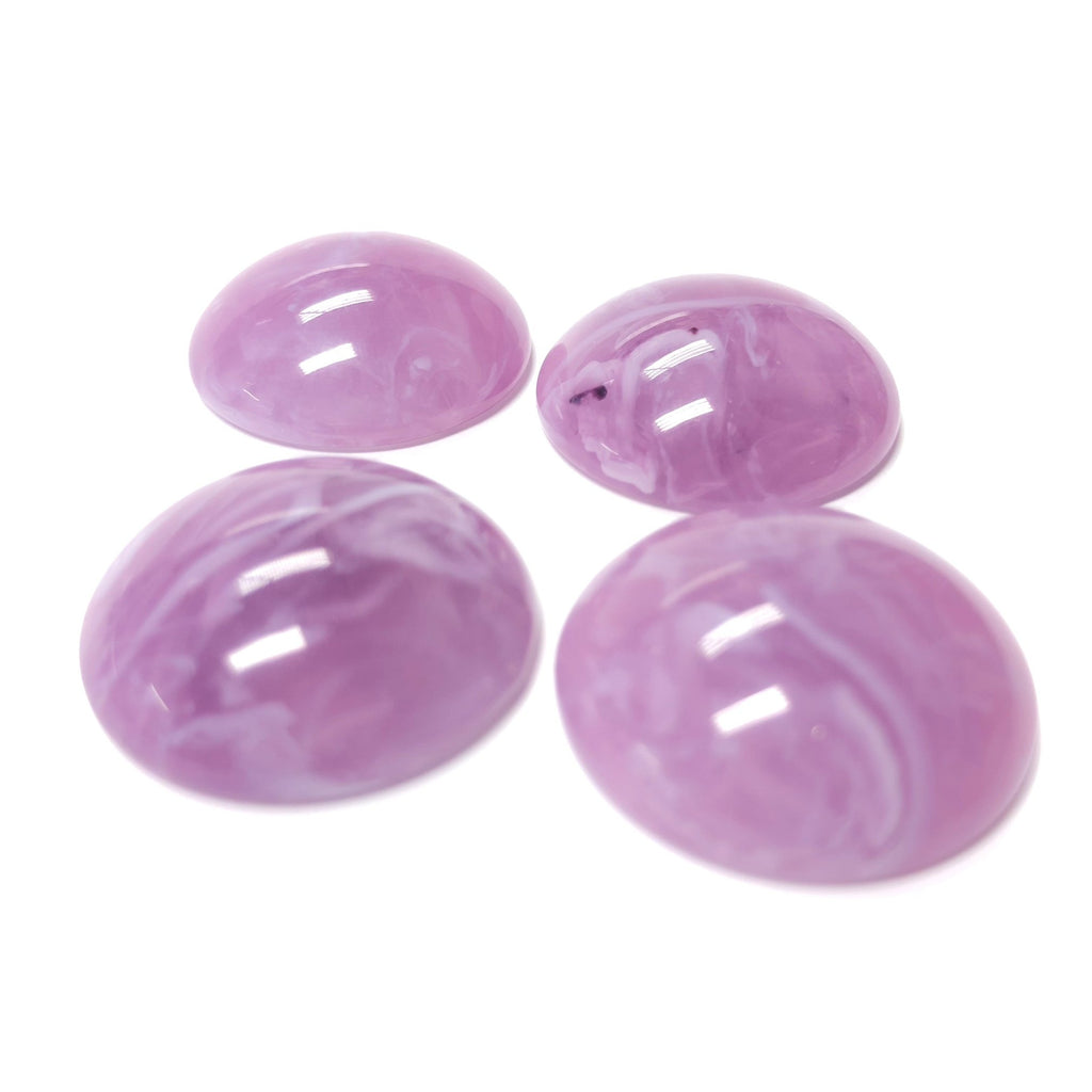 9MM Lilac "Agate" Round Acrylic Cab (144 pieces)