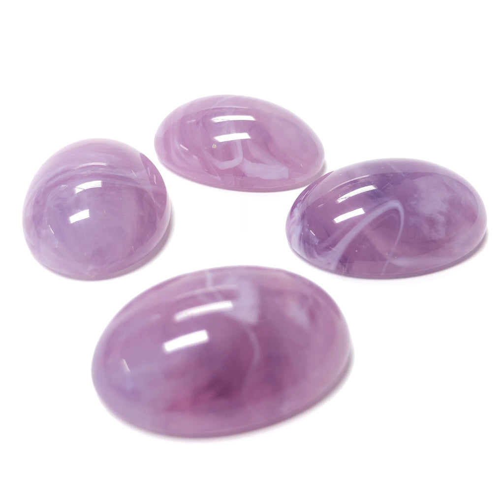 18X13MM Lilac "Agate" Oval Acrylic Cab (36 pieces)