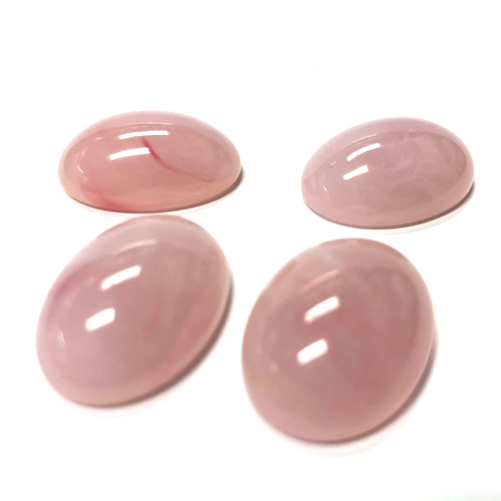 18X13MM Pink "Agate" Oval Acrylic Cab (36 pieces)
