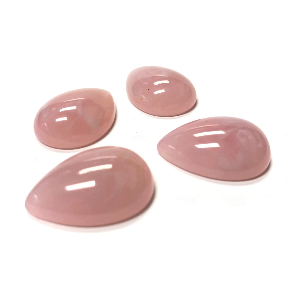 14X10MM Pink "Agate" Pear Acrylic Cab (72 pieces)