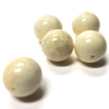 12MM "Ivorine" One Hole Acrylic Balls (72 pieces)
