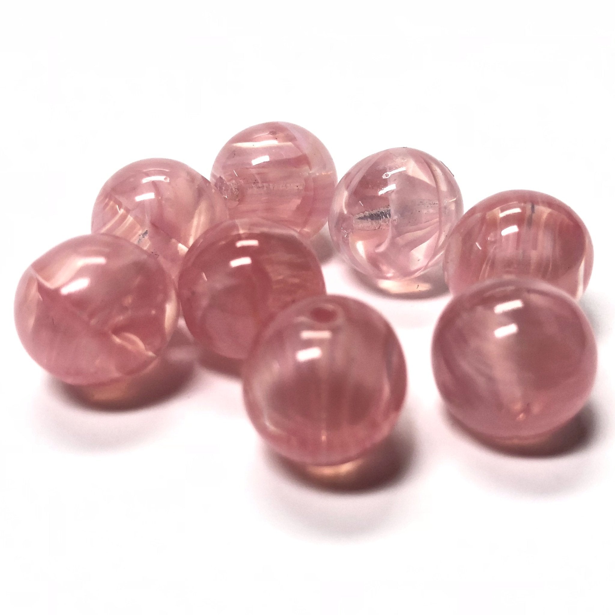 rose quartz seed beads 10MM Light Pink Quartz Glass Bead (36 pieces)
