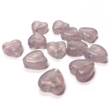 8MM Lt.Amy Quartz Glass Heart Bead (72 pieces)