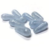 16X7MM Lt.Blue Quartz Glass Pear Bead (36 pieces)