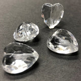 6MM Crystal Faceted Heart Acrylic Bead (144 pieces)